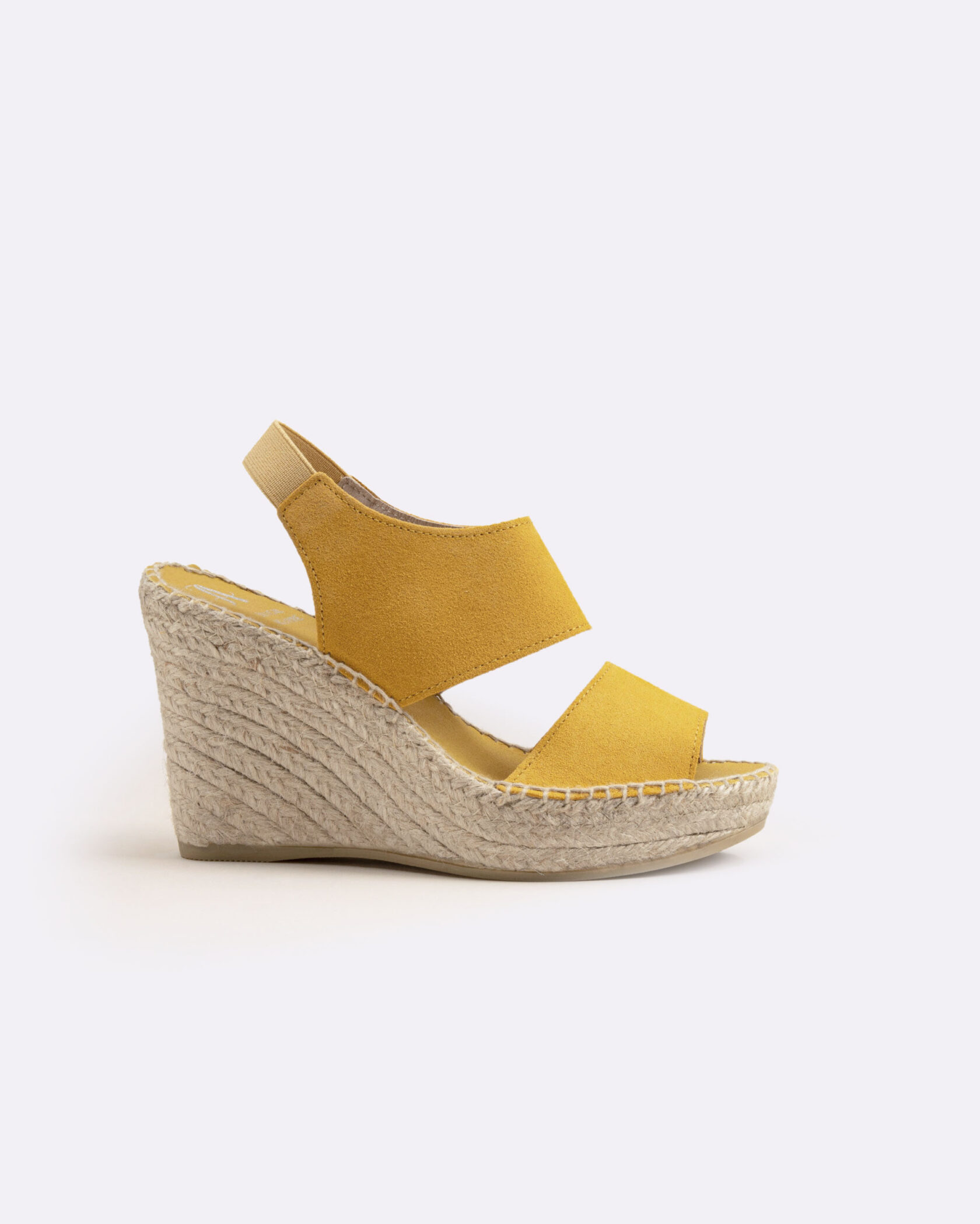 Alpargatas cuña mujer amarillo plataforma