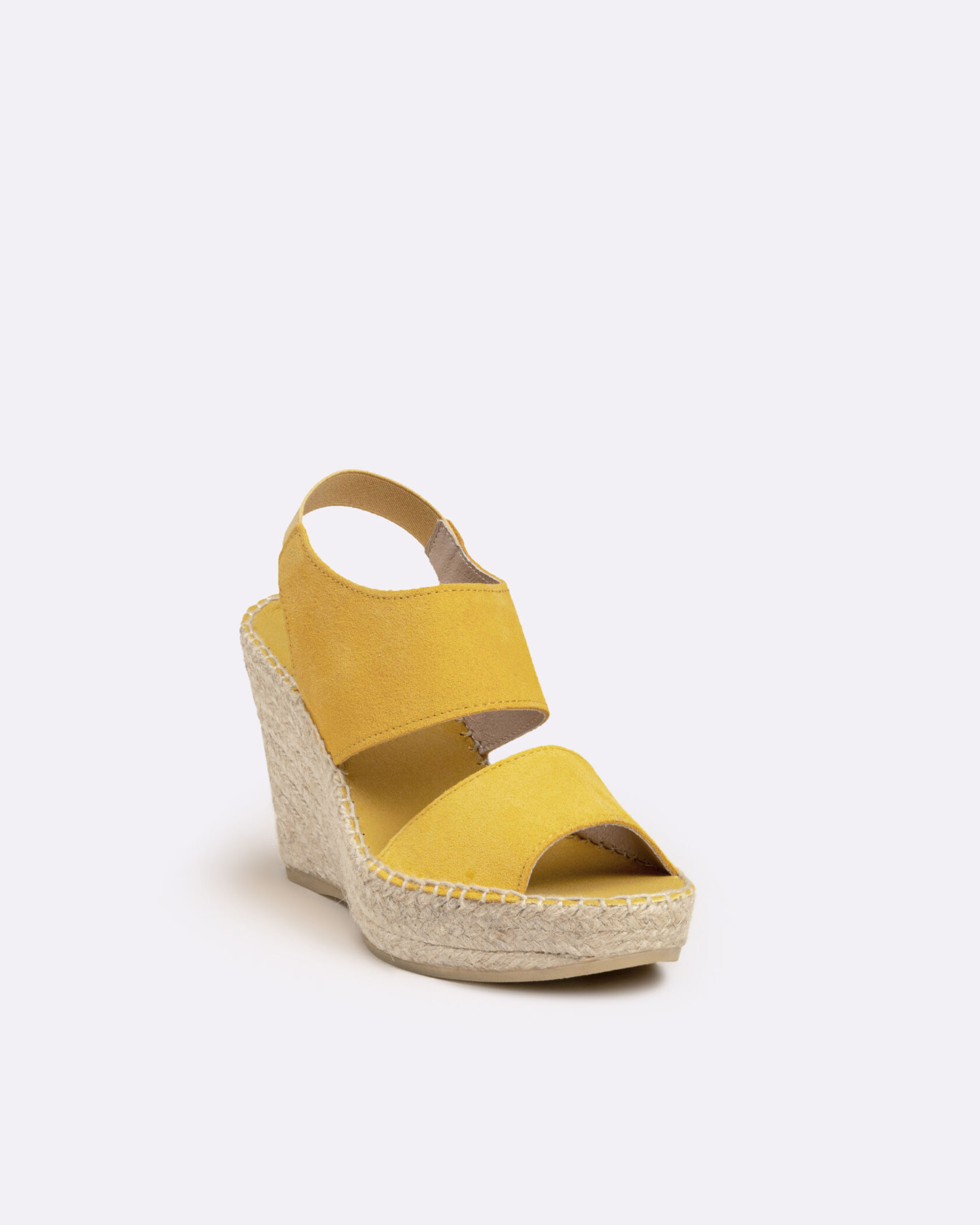 Alpargatas cuña mujer amarillo
