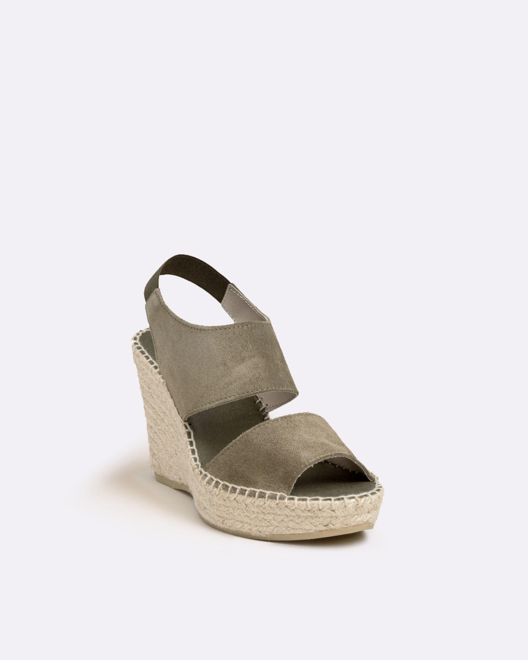 Green women's wedge espadrilles