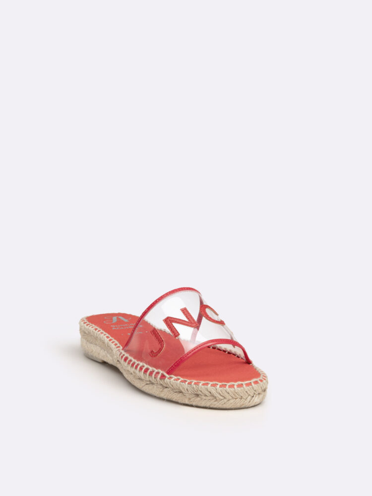 Red espadrille woman