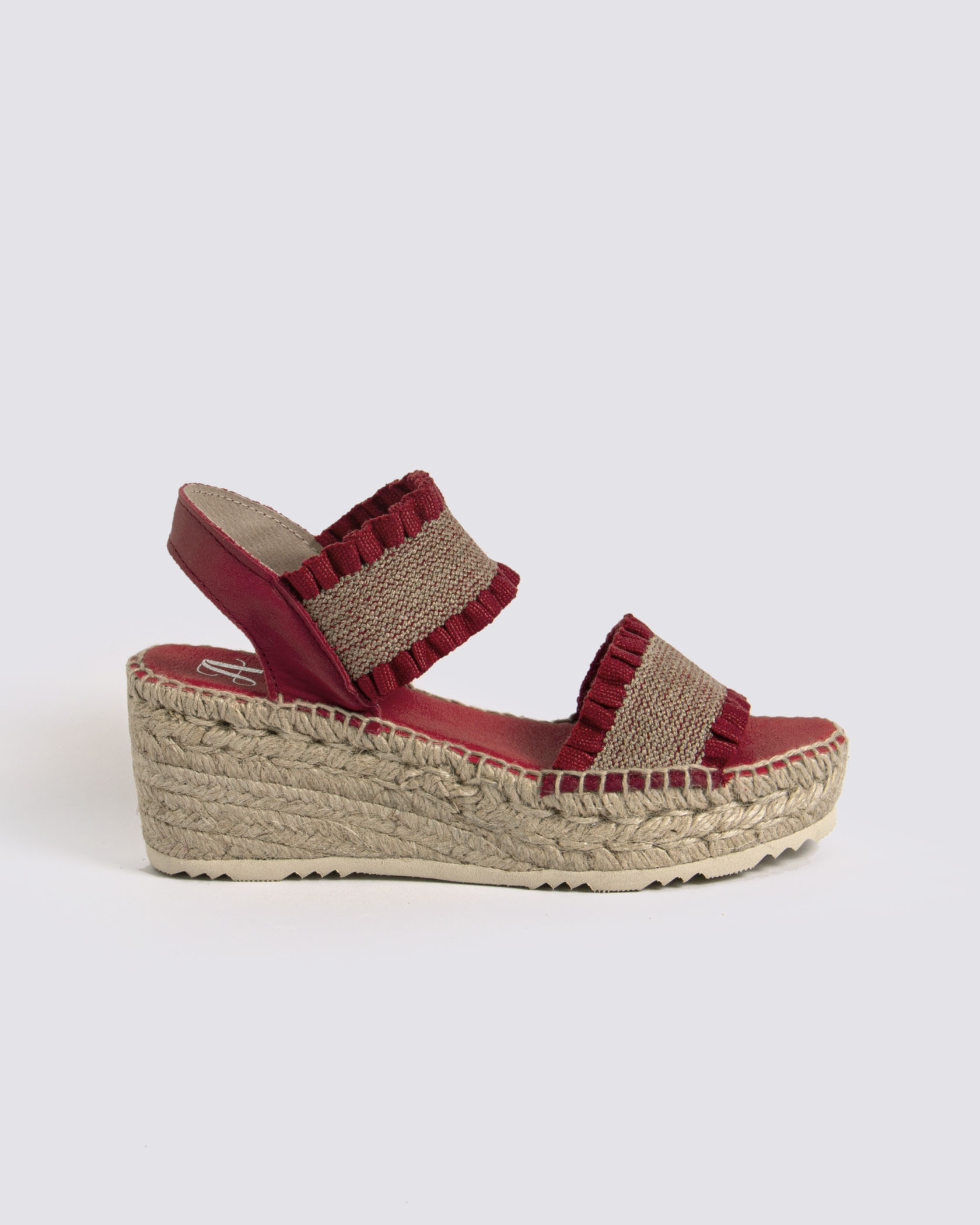 rojo, alpargatas con cuña | Juncal Aguirre