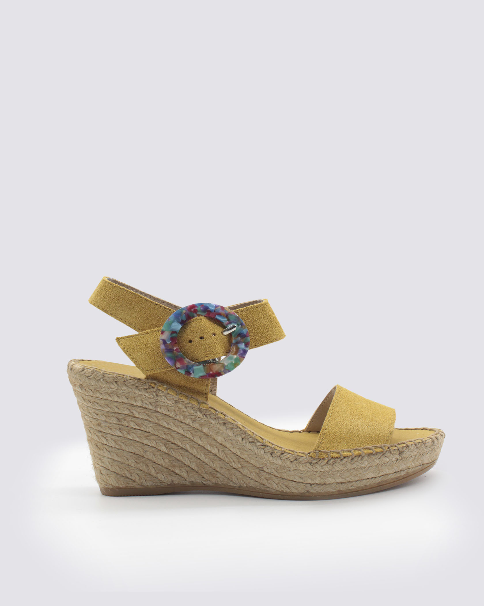 MOSTAZA alpargatas amarillas cuña | Aguirre