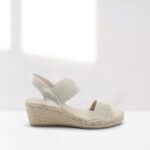 gold espadrilles with wedge woman