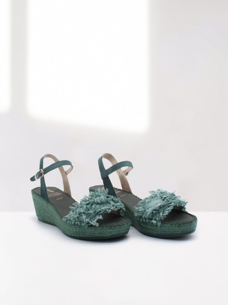 green esparto sandals