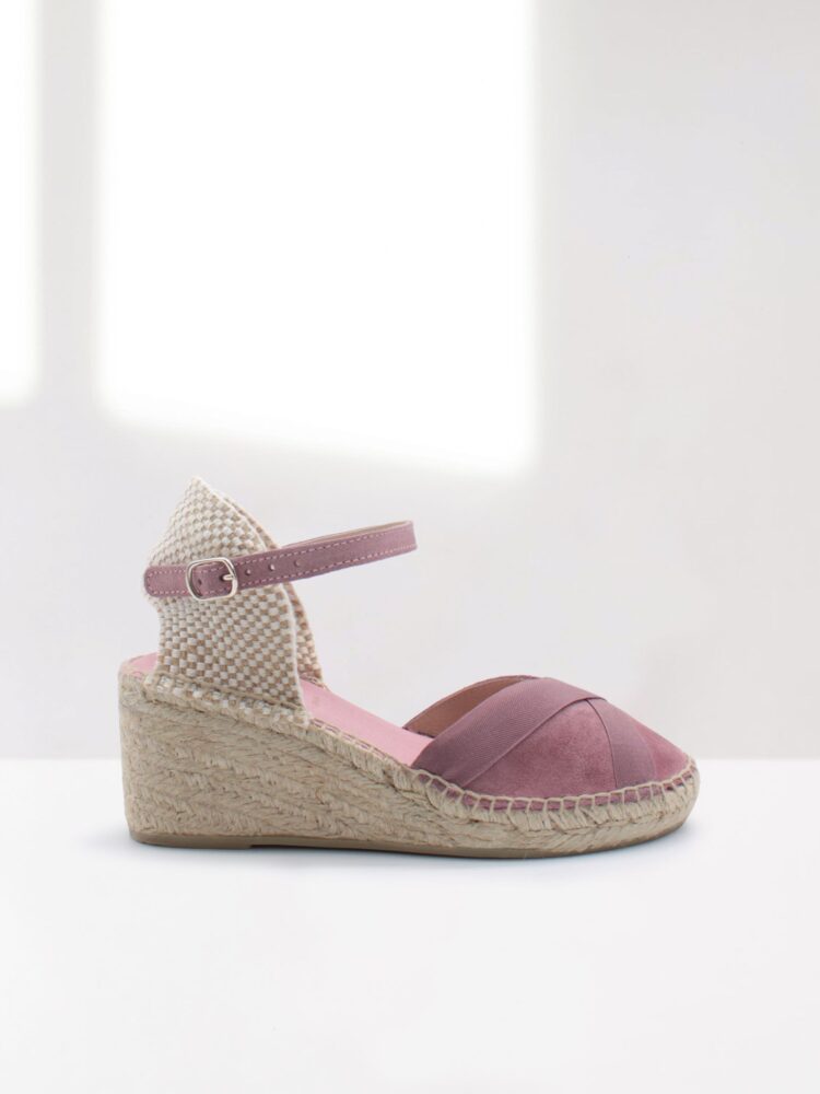 women's espadrille with wedge in pink
