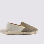 men's espadrilles in khaki and ecru colors