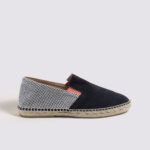 men's shoes in navy blue and ecru