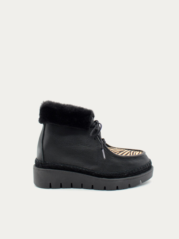 calzado de invierno negro