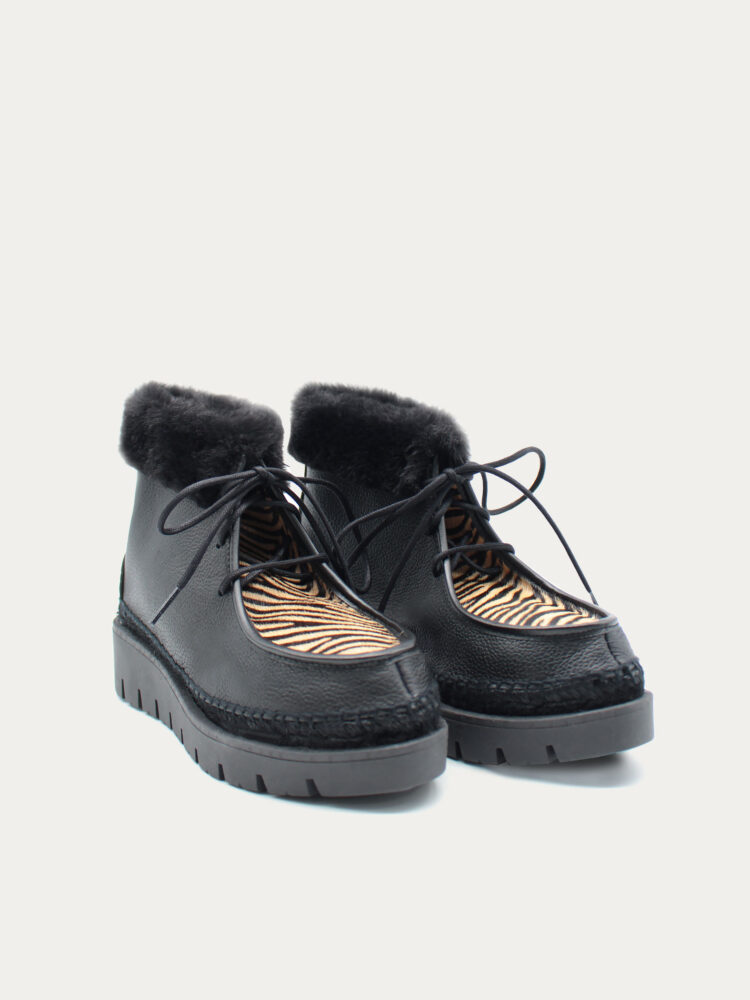 calzado de invierno negro