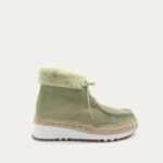 Green women's ankle boots