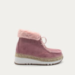 Mauve women's ankle boots