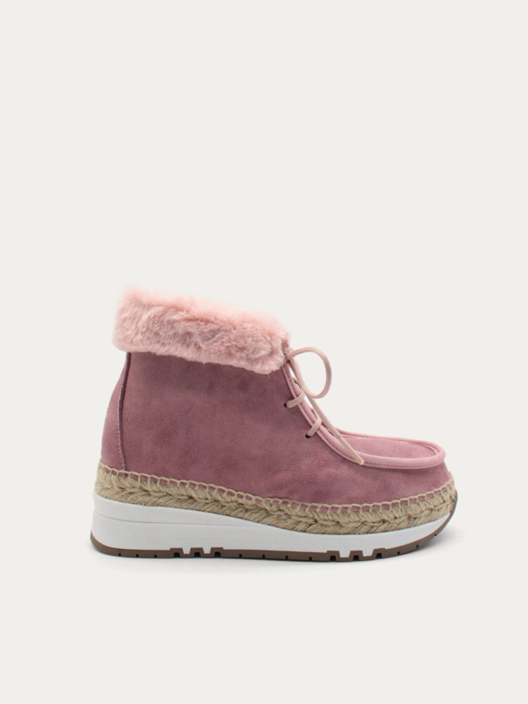 Mauve women's ankle boots
