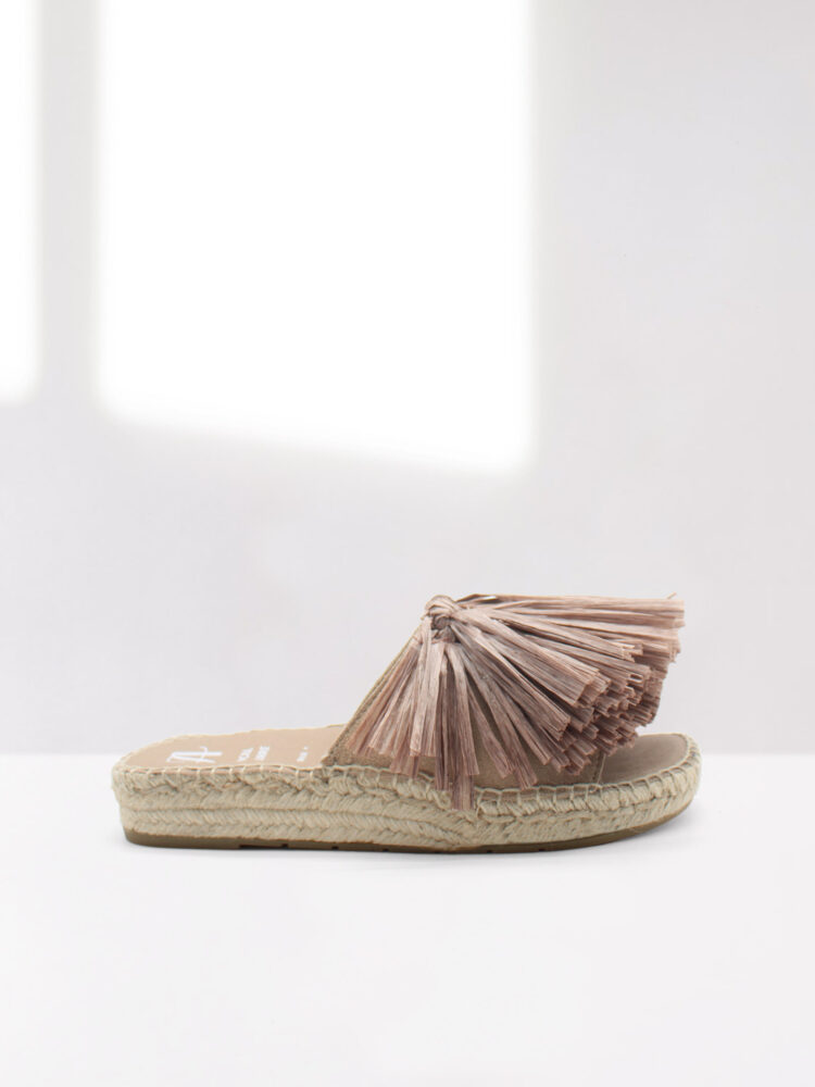 alpargata plana para mujer en color marron