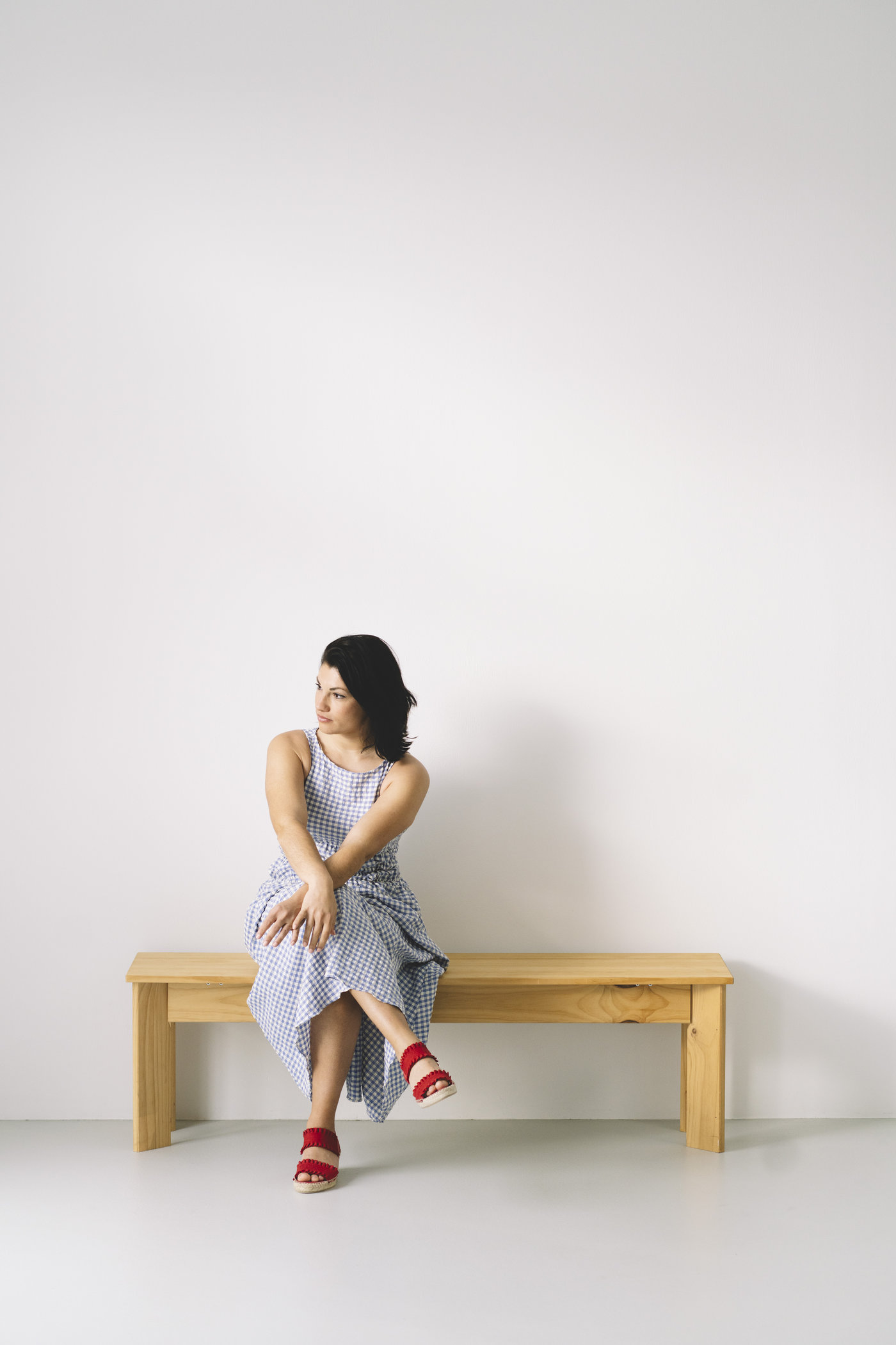 alpargata con cuña rojo de Juncal Aguirre